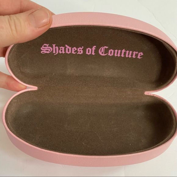 Juicy Couture Pink Faux Leather Hard Shell Sunglass Case - add to bundle pay $5 - Picture 3 of 5